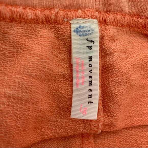 Free People Movement Size L Shorts Orange Side Tie - Picture 2 of 9
